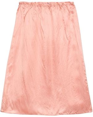 Prada Satin-Blend Pencil Skirt - Pink