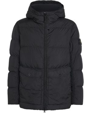 Stone Island Wind-Resistant Crinkle Reps Parka - Black