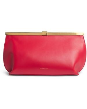 Anine Bing Leather Anine Clutch Bag - Red