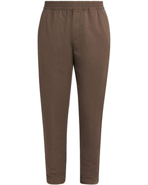 Sunspel Cotton-Linen Straight Trousers - Brown