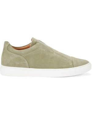 Harry's Of London Suede Aaron Slip-On Trainers - Green