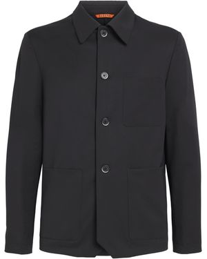 Barena Stretch-Wool Gabardine Overshirt - Black