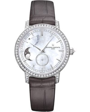 Vacheron Constantin And Diamond Traditionnelle Moon Phase Watch - Grey