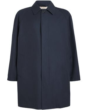 dunhill Cotton Twill Car Coat - Blue