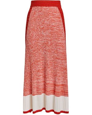 ME+EM Me+em Rib-knit Midi Skirt - Red