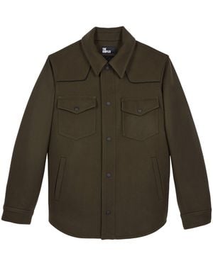 The Kooples Oversized Shirt Jacket - Green