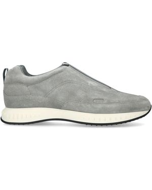 John Lobb Suede Stream Elastic Sneakers - Gray