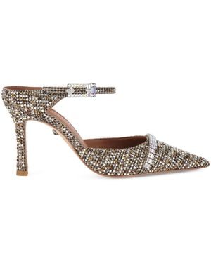 Kurt Geiger Embellished Strass Point Mules 90 - Metallic