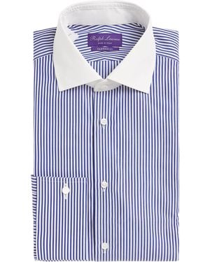 Ralph Lauren Cotton Bengal-Stripe Dress Shirt - Blue