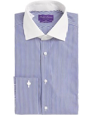 Ralph Lauren Cotton Bengal-Stripe Dress Shirt - Blue