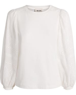 ME+EM Broderie Anglaise Blouse - White