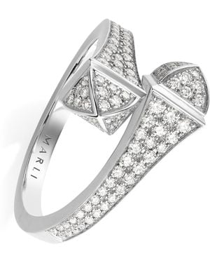 Marli New York Midi And Diamond Cleo Ring - White