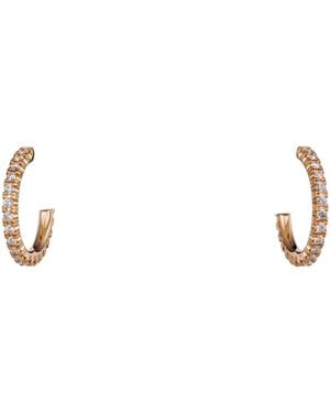 Cartier Small And Diamond Étincelle De Hoop Earrings - Metallic
