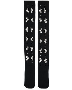 Simone Rocha Embellished Over-the-knee Socks - Black