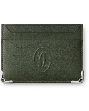 Cartier Leather Must De Card Holder - Green