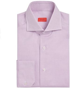 Isaia Cotton Shirt - Purple