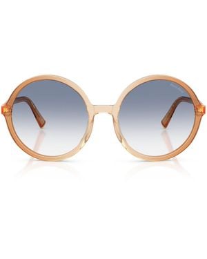 Miu Miu Acetate Oversized Round Sunglasses - Blue