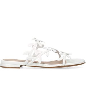 Gianvito Rossi Laurel-Detail Flavia Sandals - White