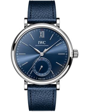 IWC Schaffhausen Stainless Steel Portofino Automatic Pointer Date Laureus Watch - Blue