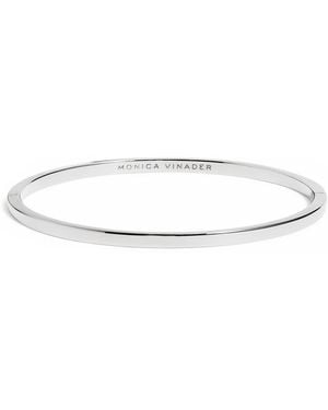 Monica Vinader Sterling Essential Slim Bangle - White