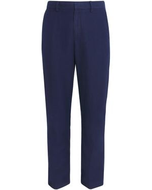 Polo Ralph Lauren Linen-Cotton Straight Pants - Blue