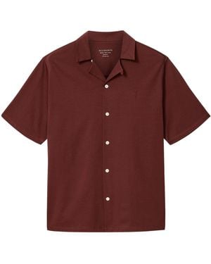 AllSaints Organic Cotton Hudson Shirt - Red