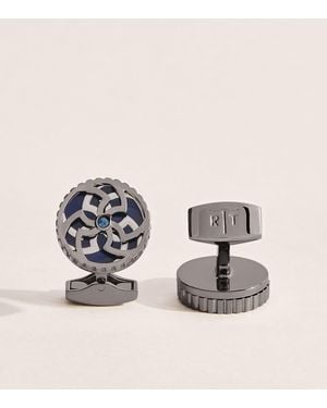 Tateossian Gunmetal And Palladium Trinity Cufflinks - Metallic
