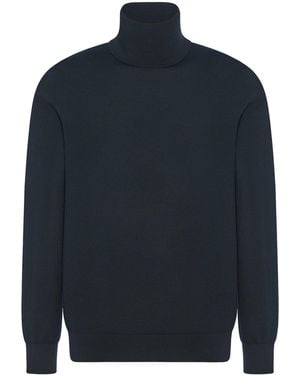 The Row Adlan Wool Rollneck Jumper - Blue