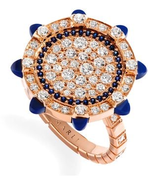 Marli New York Diamond And Lapis Lazuli Tip-Top Statement Ring - Pink