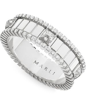 Marli New York And Diamond Life Spinning Ring - White