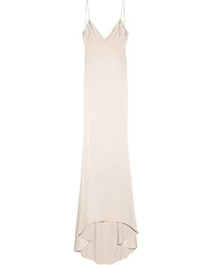 Tom Ford Satin Embellished Maxi Dress - White
