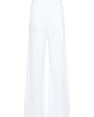 Max Mara Wide-Leg High-Waist Trousers - White