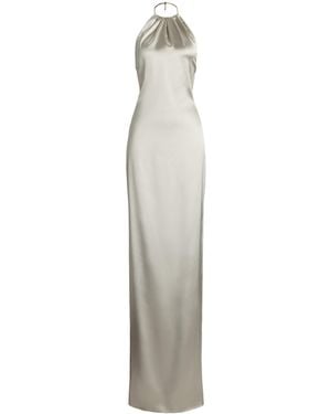 Ralph Lauren Stretch-Satin Corra Maxi Dress - White