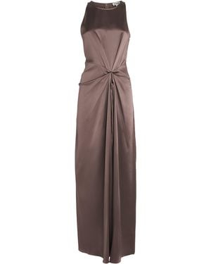 STAUD Silk-Blend Jaelyn Maxi Dress - Brown