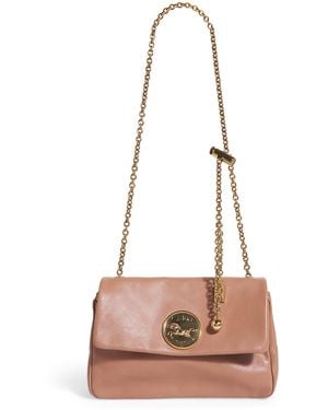 Chloé Medium Leather Heritage Shoulder Bag - Natural