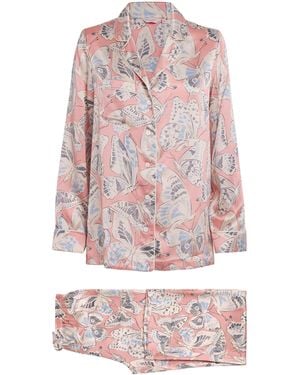 Derek Rose Silk Brindisi Pyjama Set - Pink