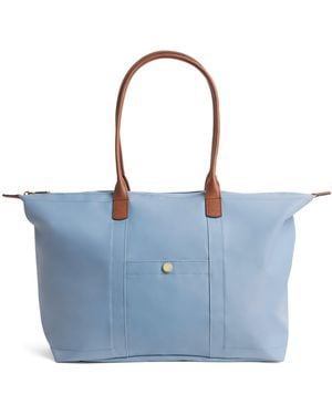 Harrods Medium Nylon Tote Bag - Blue