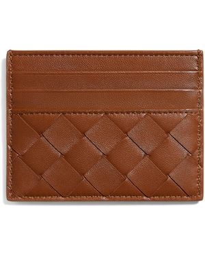 Bottega Veneta Nappa Leather Card Holder - Brown