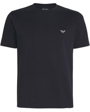 Emporio Armani Cotton Eagle Logo T-Shirt - Black