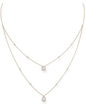 Messika My Twin And Diamond Layered Necklace - White