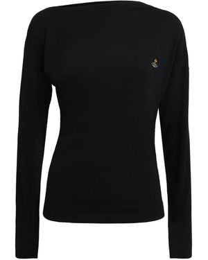 Vivienne Westwood Ribbed Hebo Long-Sleeve T-Shirt - Black