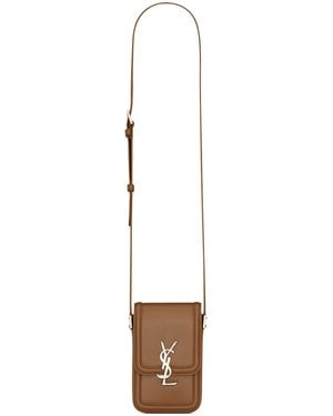 Saint Laurent Leather Solferino Cross-Body Bag - White