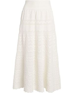 Molli Cotton Crochet Midi Skirt - White