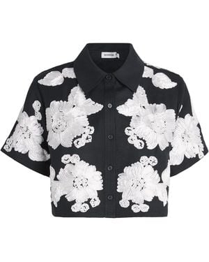 Jonathan Simkhai Linen-Blend Embroidered Shirt - Black
