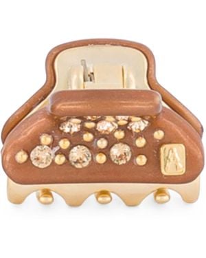 Alexandre De Paris Plated Mini Claw Hair Clips - Natural