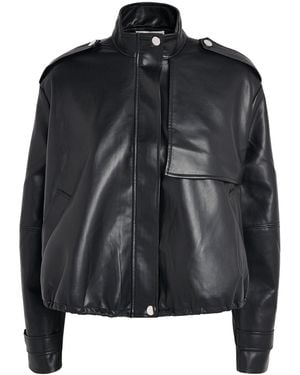 Toccin Funnel-Neck Alyssa Bomber Jacket - Black