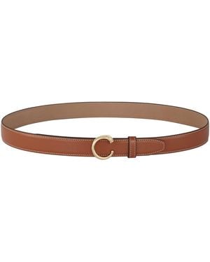 Cartier Small Leather Panthère De Belt - Brown