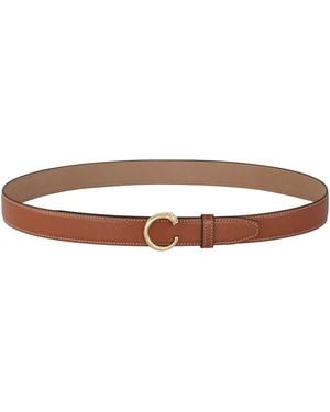 Cartier Small Leather Panthère De Belt - Brown
