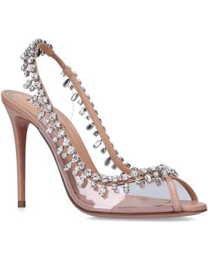 Aquazzura Crystal Temptation Sandals 105 - Pink