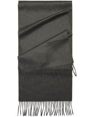 Brioni Cashmere Fringed Scarf - Grey